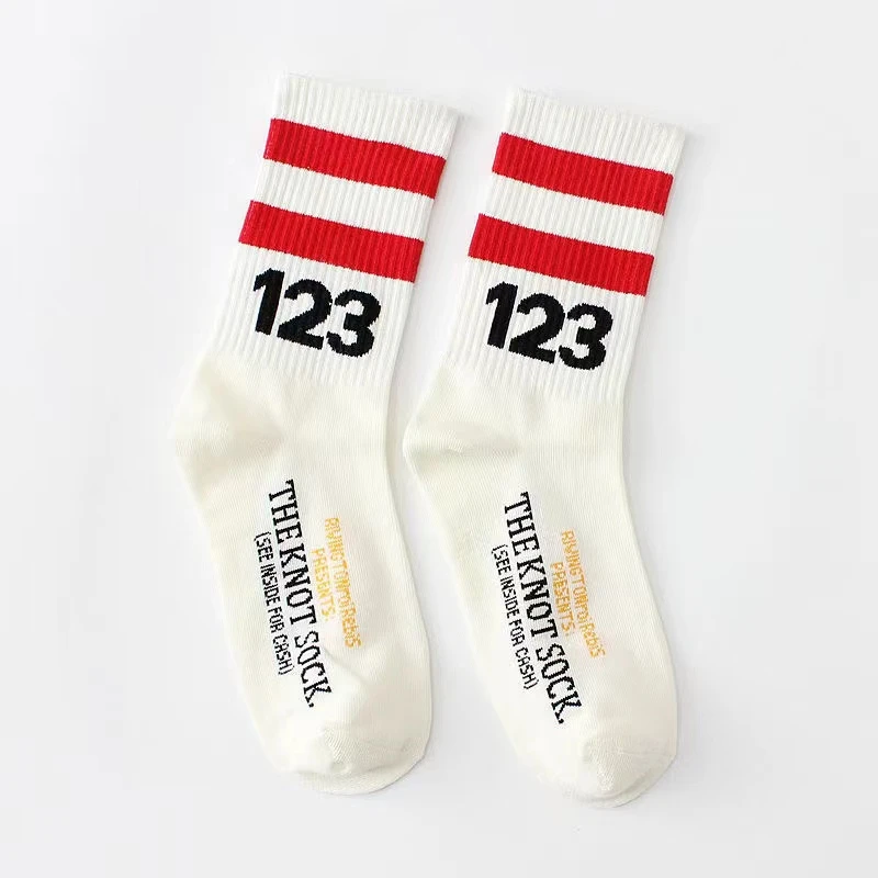 K·K「123袜」2双新款时尚运动长袜百搭外穿