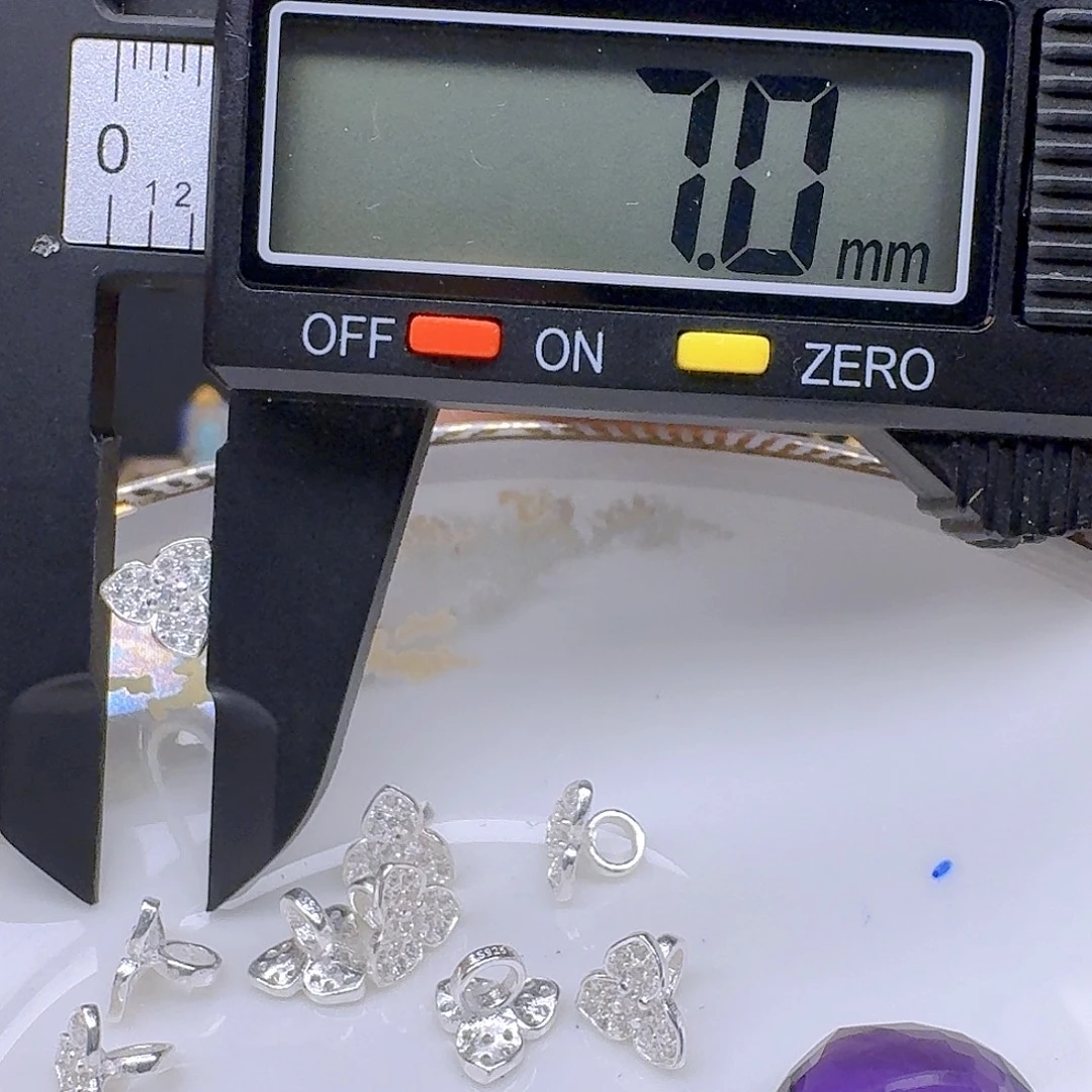 银S925镶嵌紫晶颈饰紫水晶925镶嵌38