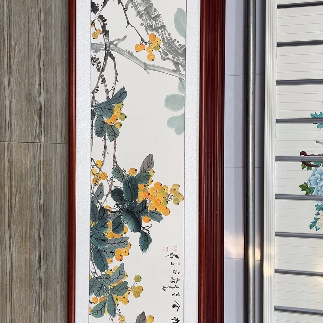 国画书画作品带框163×48