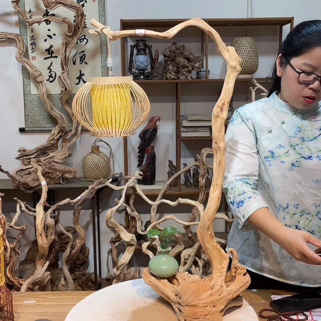 香榧木杜鹃根根艺摆件