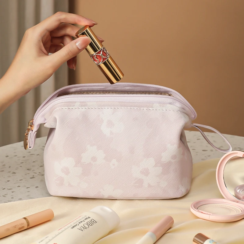 化妆包女2025新款便携旅行随身手提化妆袋大容量化妆品收纳包高端