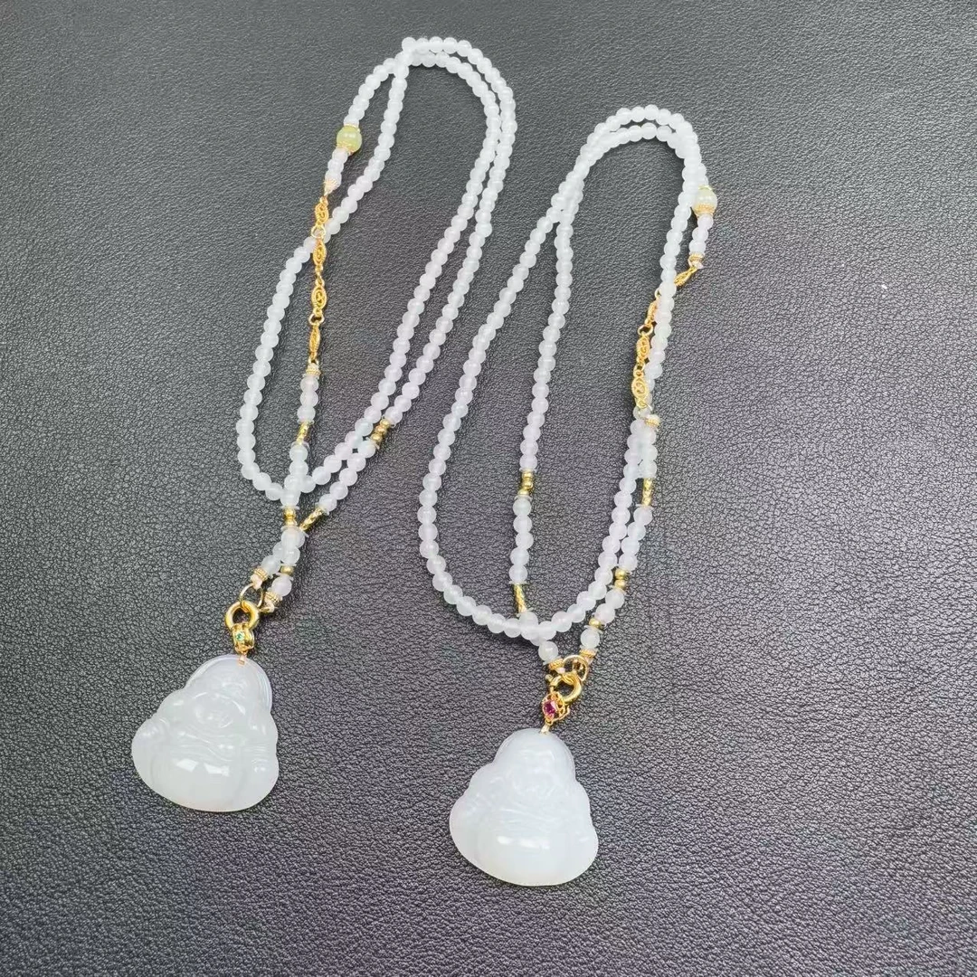 【玉经纶】31139/Q28-和田玉佛公吊坠-多样性发其一