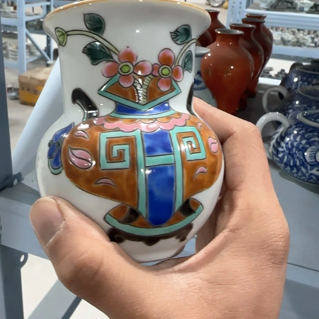 瓷片摆件手绘瓷器清库存