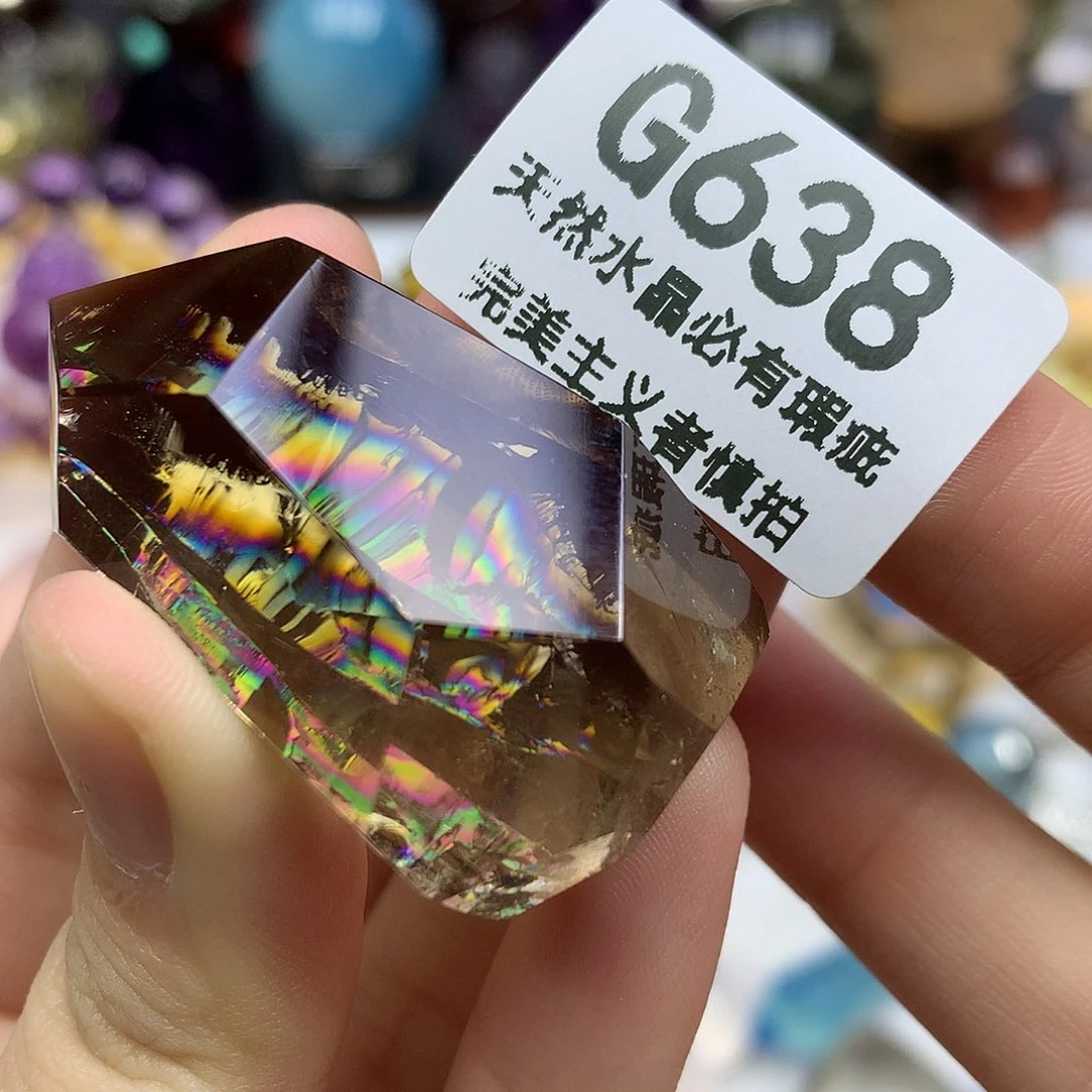 水晶未镶嵌珠宝半成品吊坠