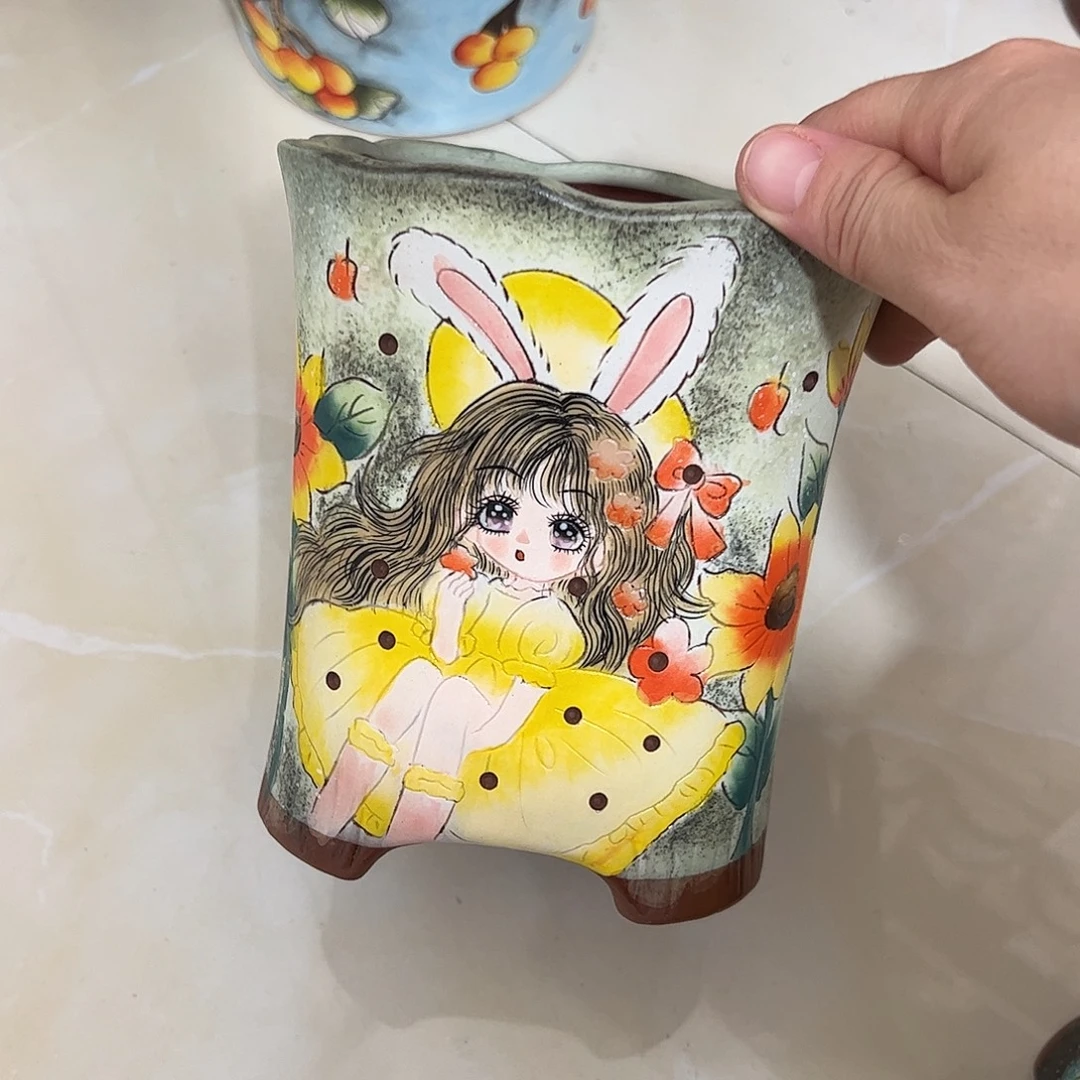 景德镇炫彩手绘口11高14.5