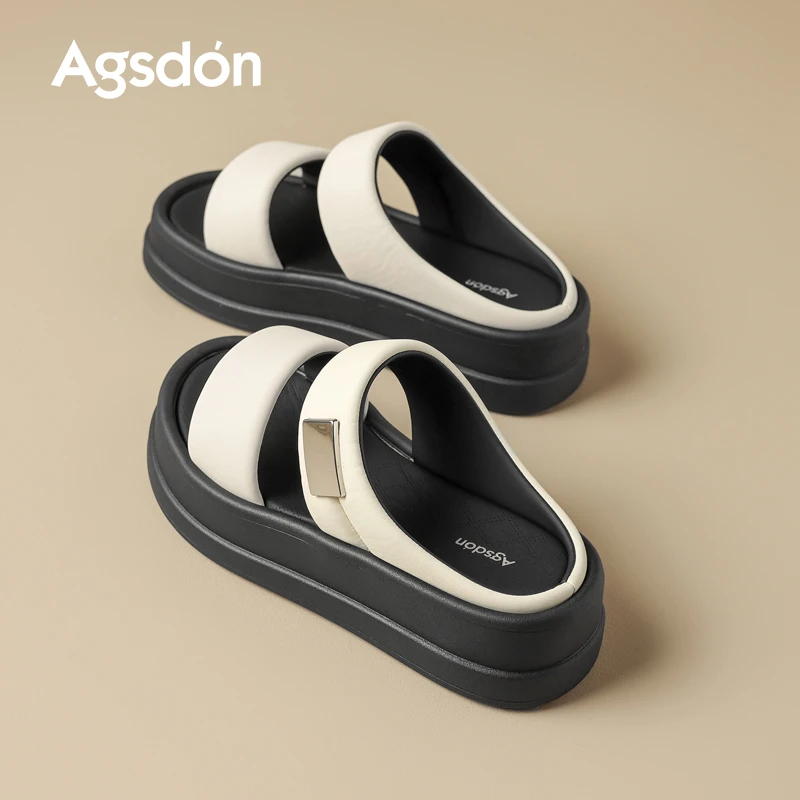 Y奥古狮登厚底拖鞋女2025新款夏外穿增高休闲百搭凉拖鞋一字拖鞋Y