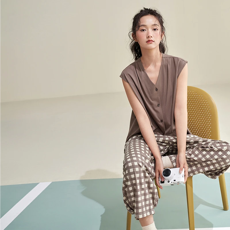 安之伴【巨凉感】睡衣女夏2025年新款背心长裤外穿家居82521721990