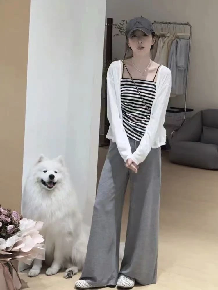 （600-999）连帽休闲风时尚套装原宿风极简风背心时尚休闲卫衣