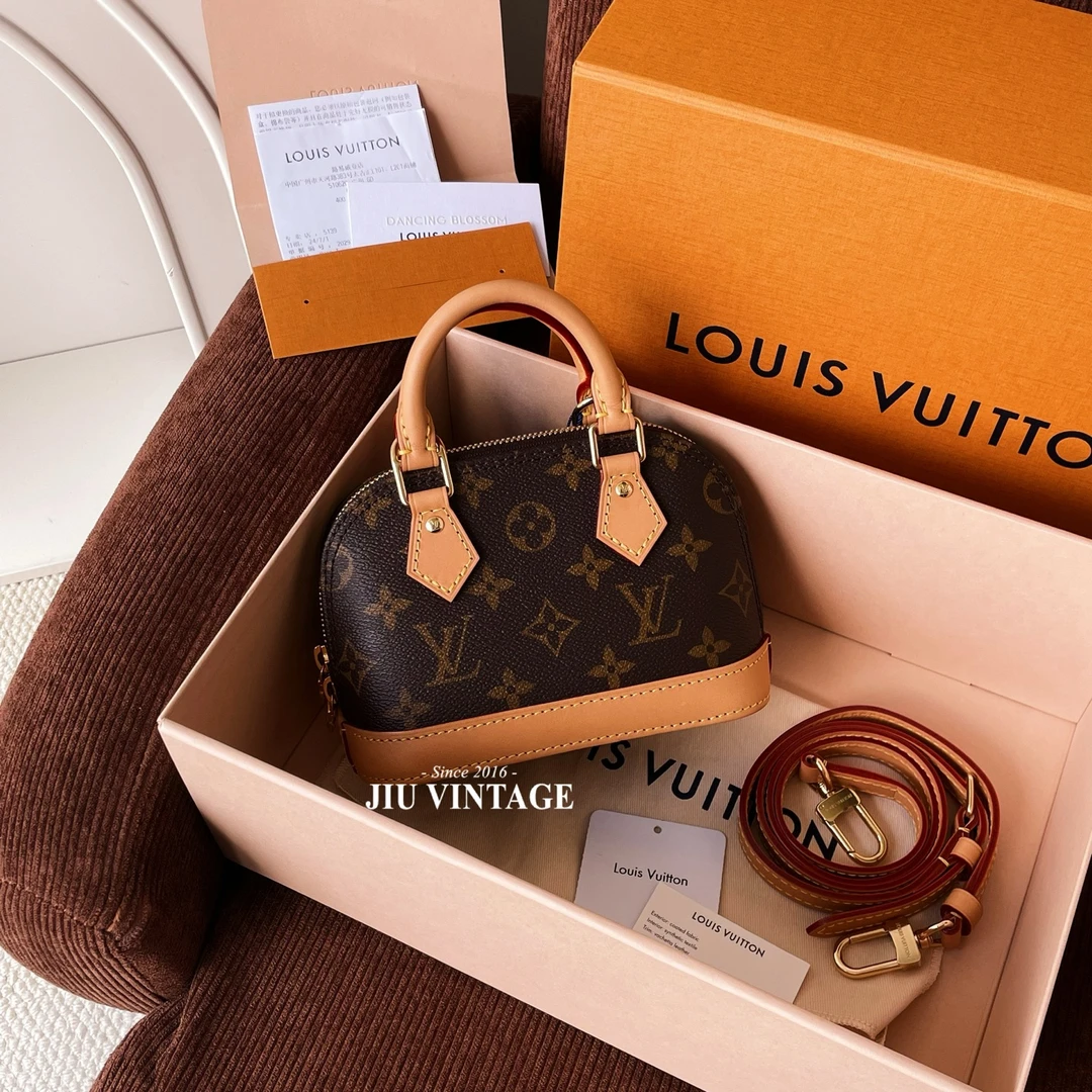 99新 LouisVuitton/路易威登 老花alma nano贝壳包闲置 BJM2-8048
