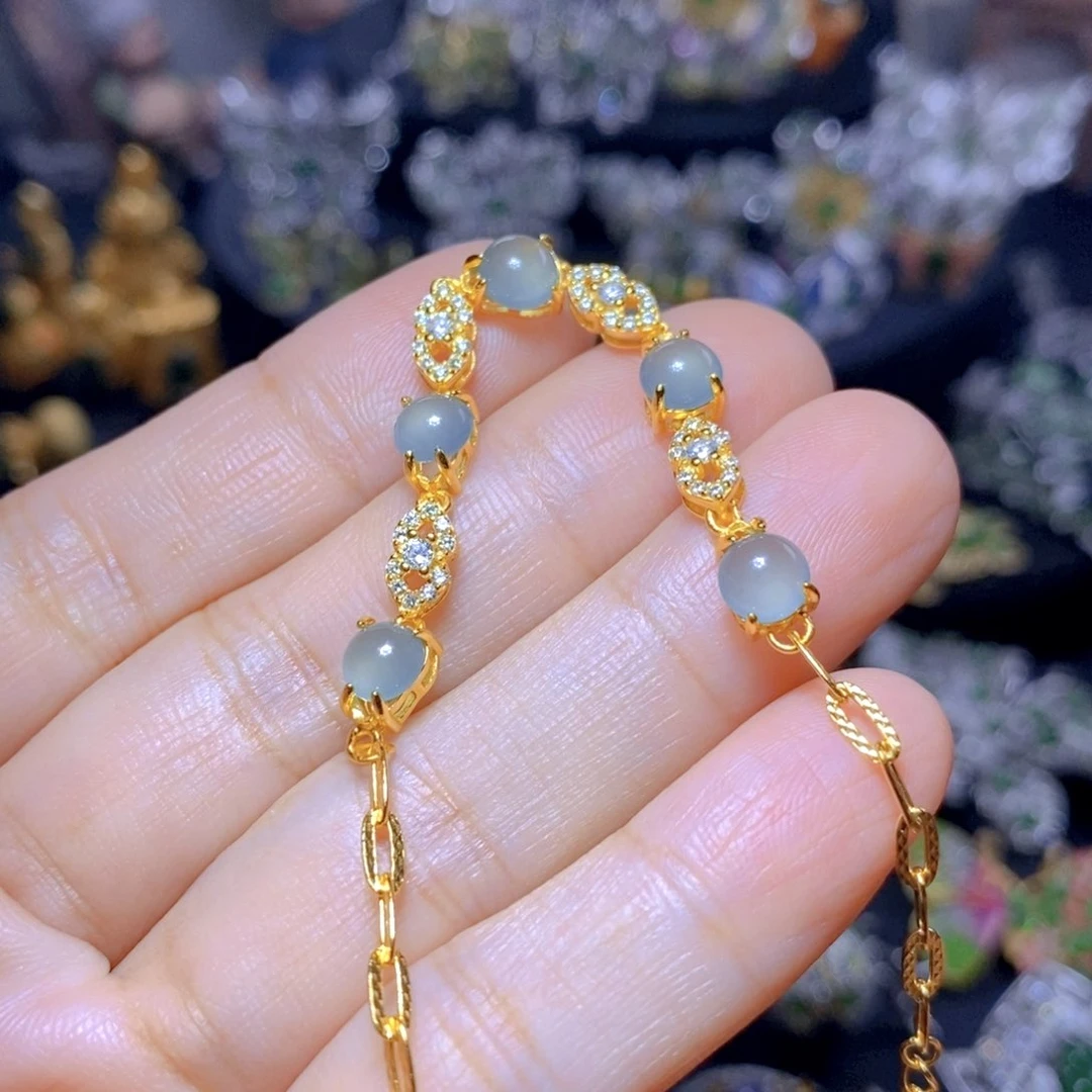 翡翠银S925镶嵌吊坠(不含链)天然翡翠