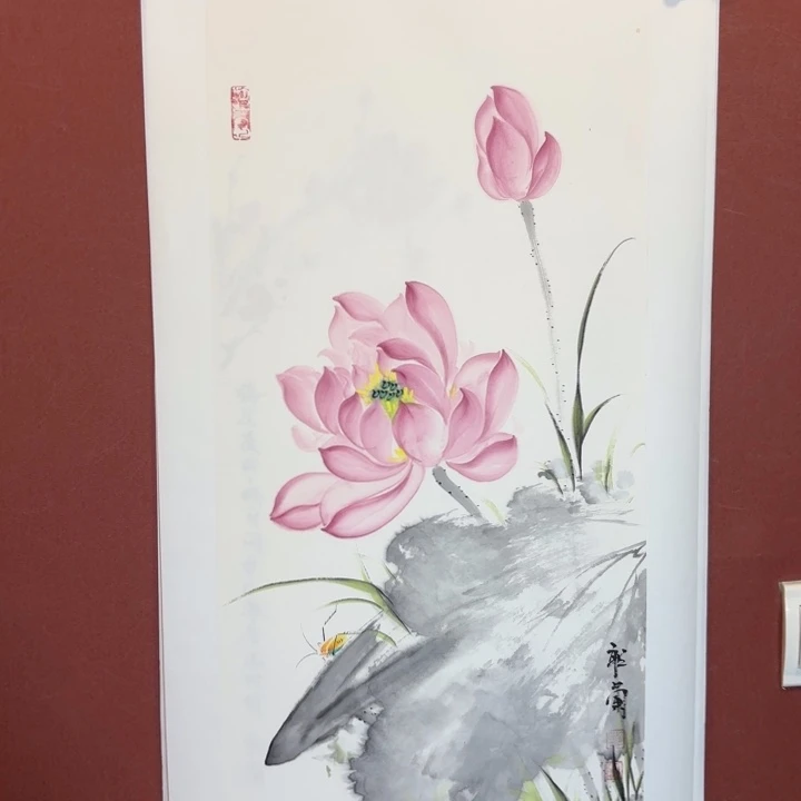 国画听兰老师花鸟