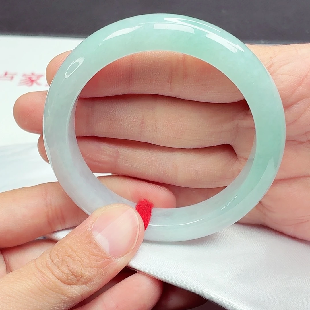 翡翠未镶嵌手镯57圈口