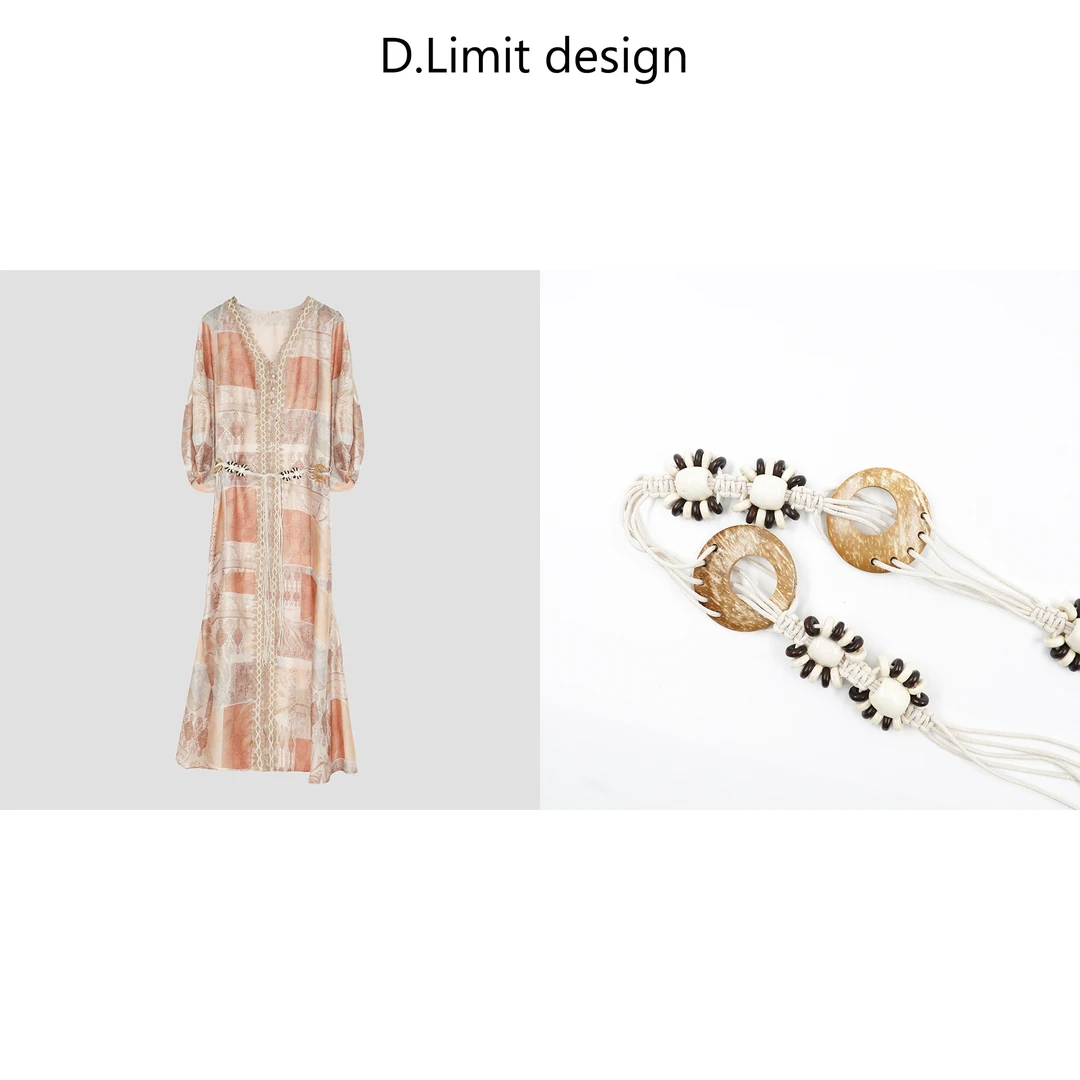 【D.Limit design】复古波西米亚风印花连衣裙DLBP359