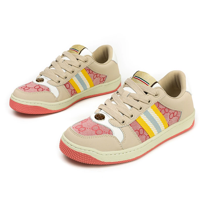 【脏脏黄粉色】经典复古板鞋高端手工男女鞋牛皮运动休闲鞋