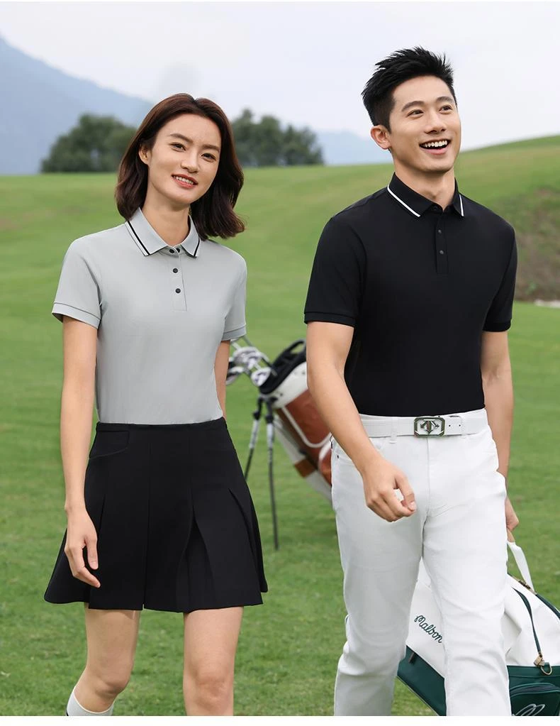 弹力动感珠地吸湿透气短袖polo衫速干防晒抗菌翻领T恤logo可绣印