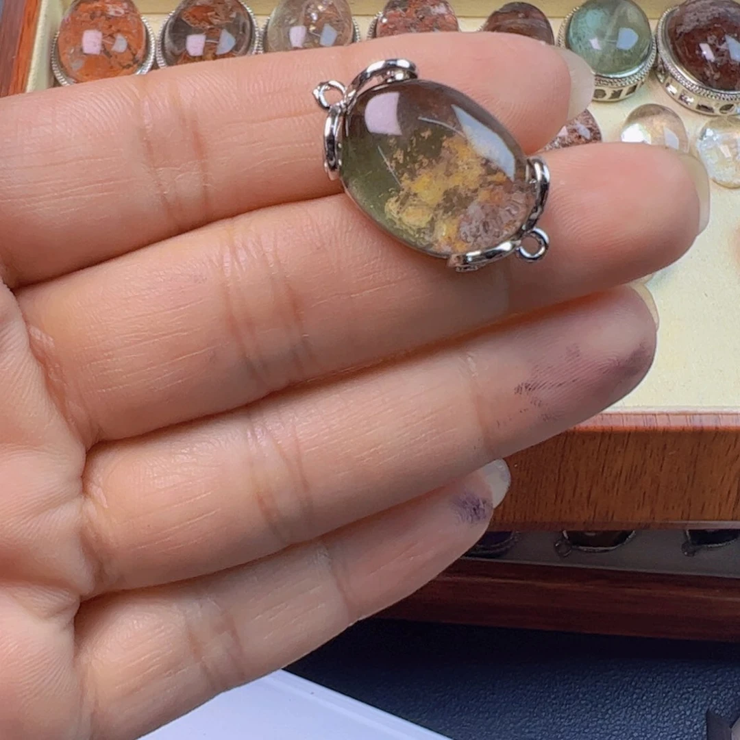 水晶手链银S800镀金镶嵌浪**丶