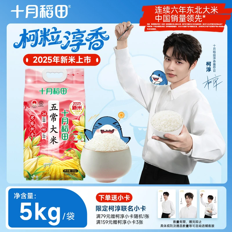 【柯淳同款】寒露秋香25年新米十月稻田黑龙江五常大米一年一季真空