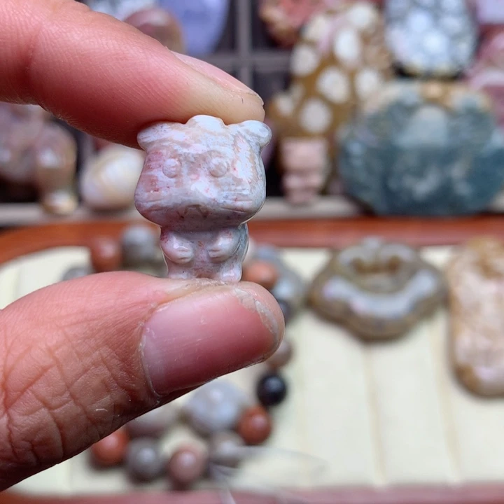 硅化珊瑚（珊瑚玉）颈饰未镶嵌