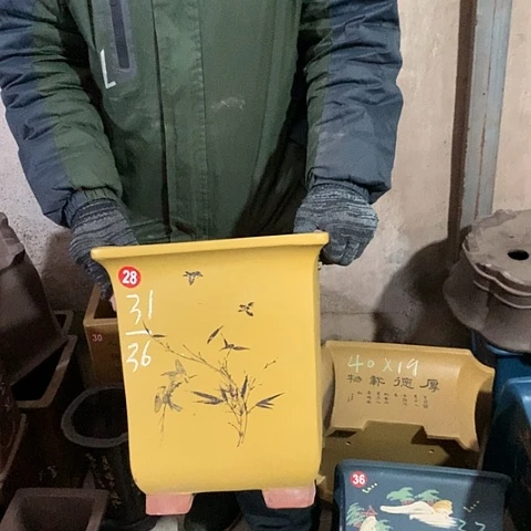 紫砂花盆手工制作