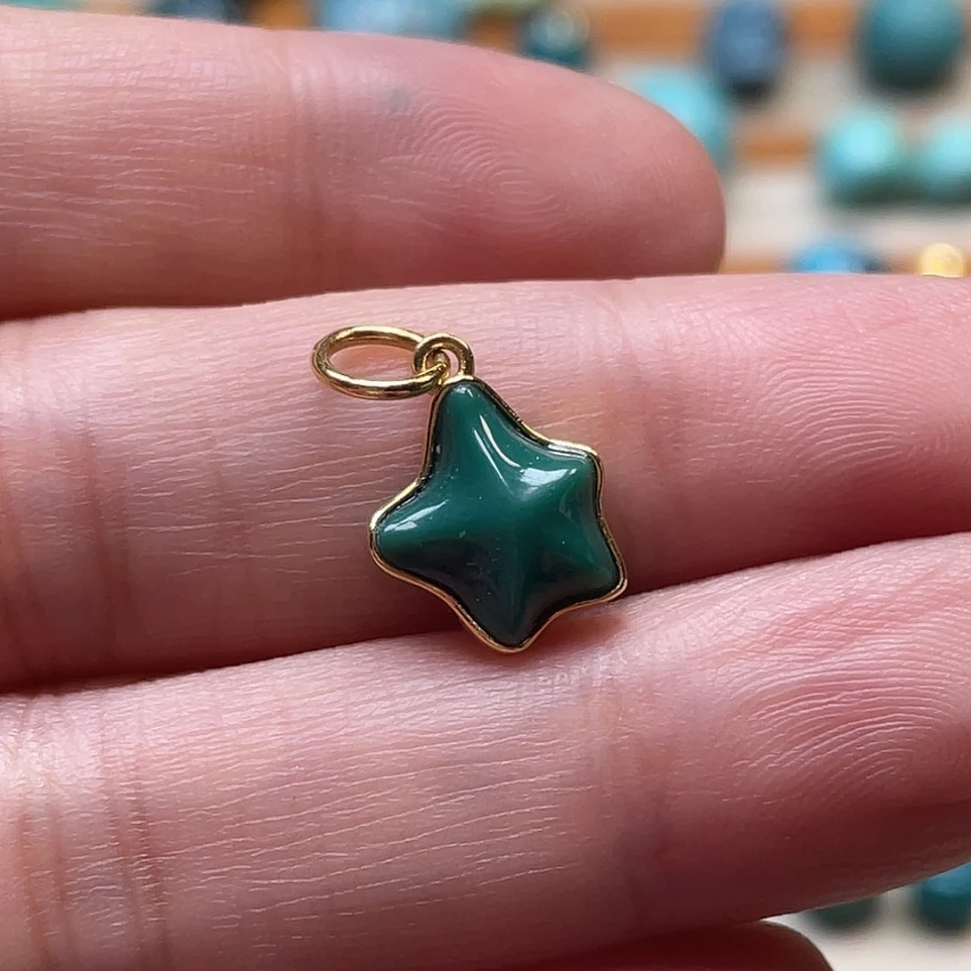 绿松石18K金镶嵌配饰