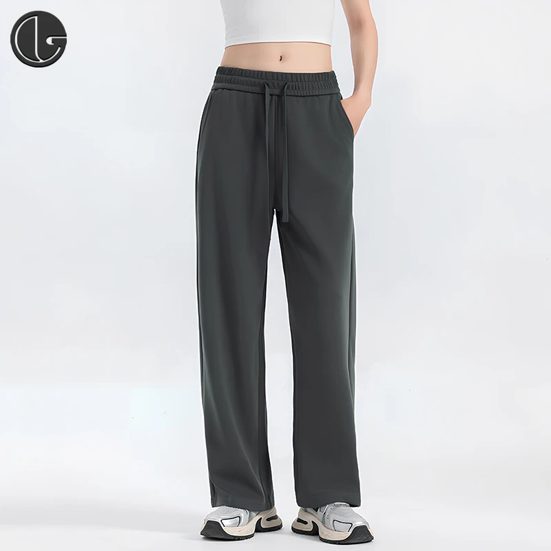 秋冬时尚款300克华棉直筒卫裤单款男女同款运动透气