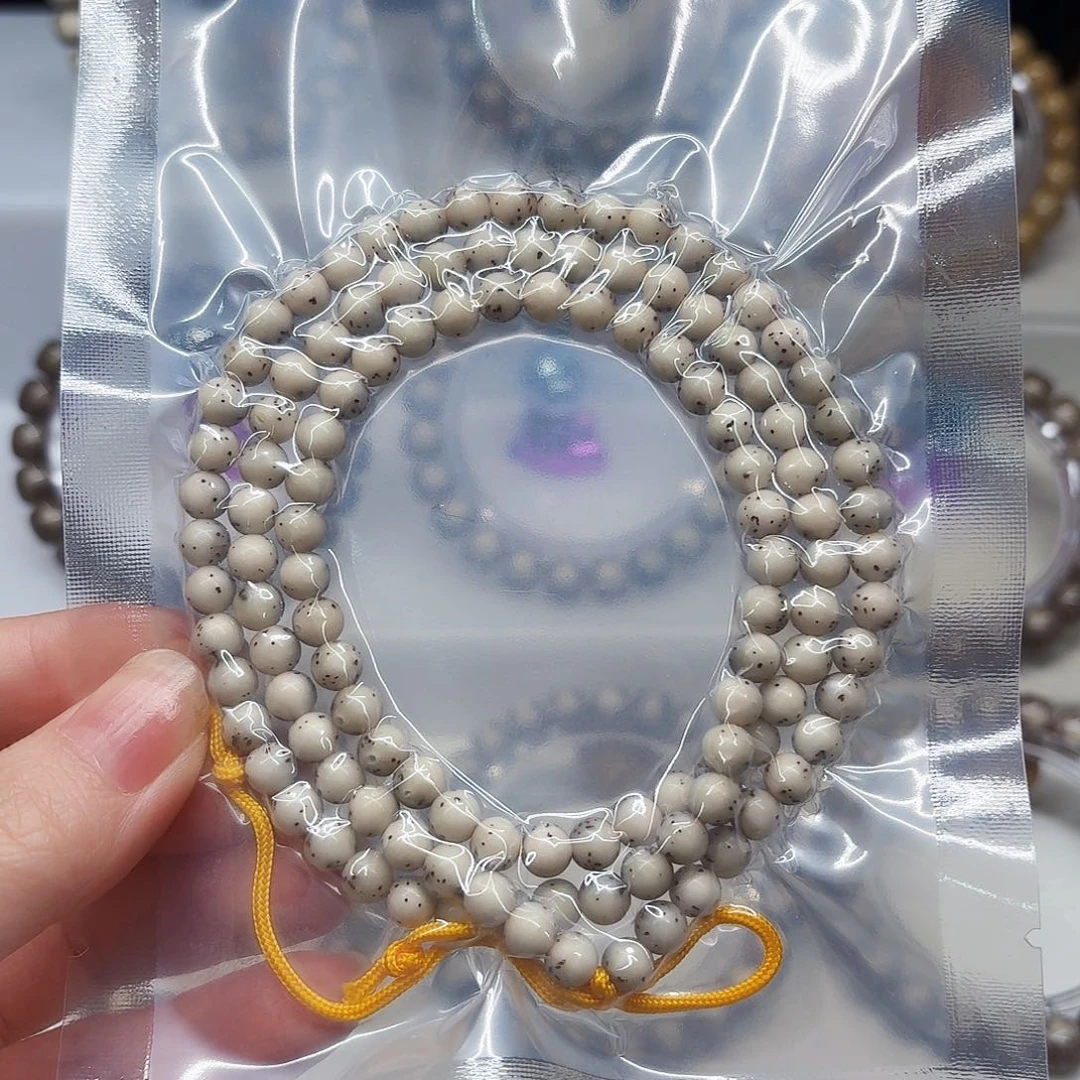 星月菩提手串卡6圆珠108小龙蛋牛毛星