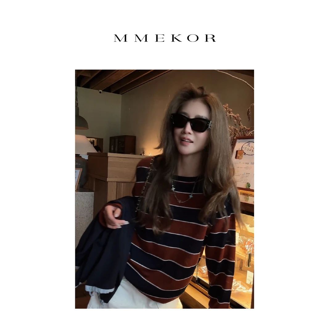 MMEKOR“微醺海岸”T恤 2025新款摩登街头百搭长袖 30078