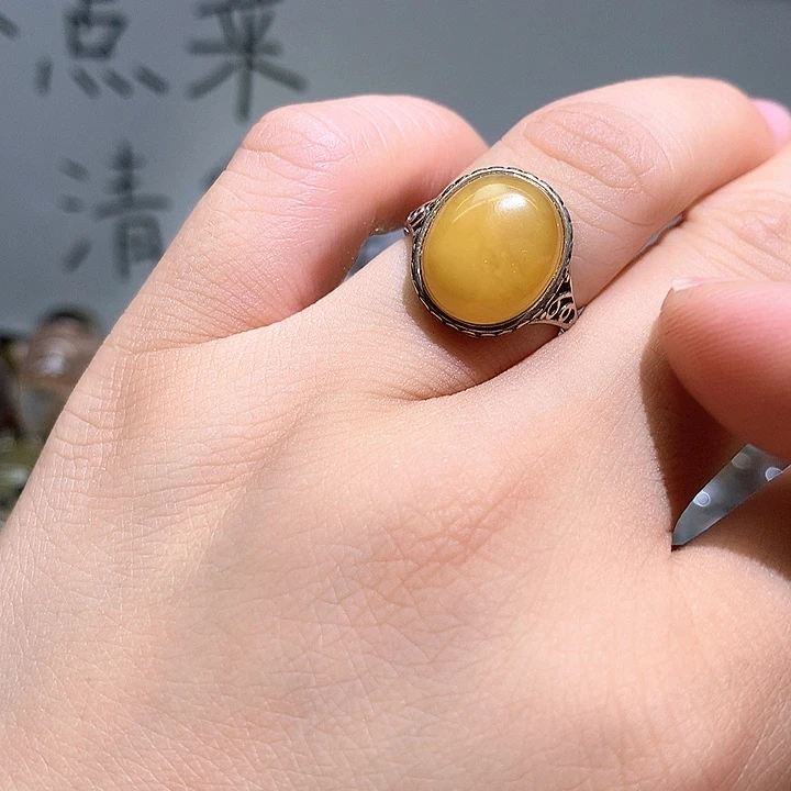 水晶戒指银S925镶嵌