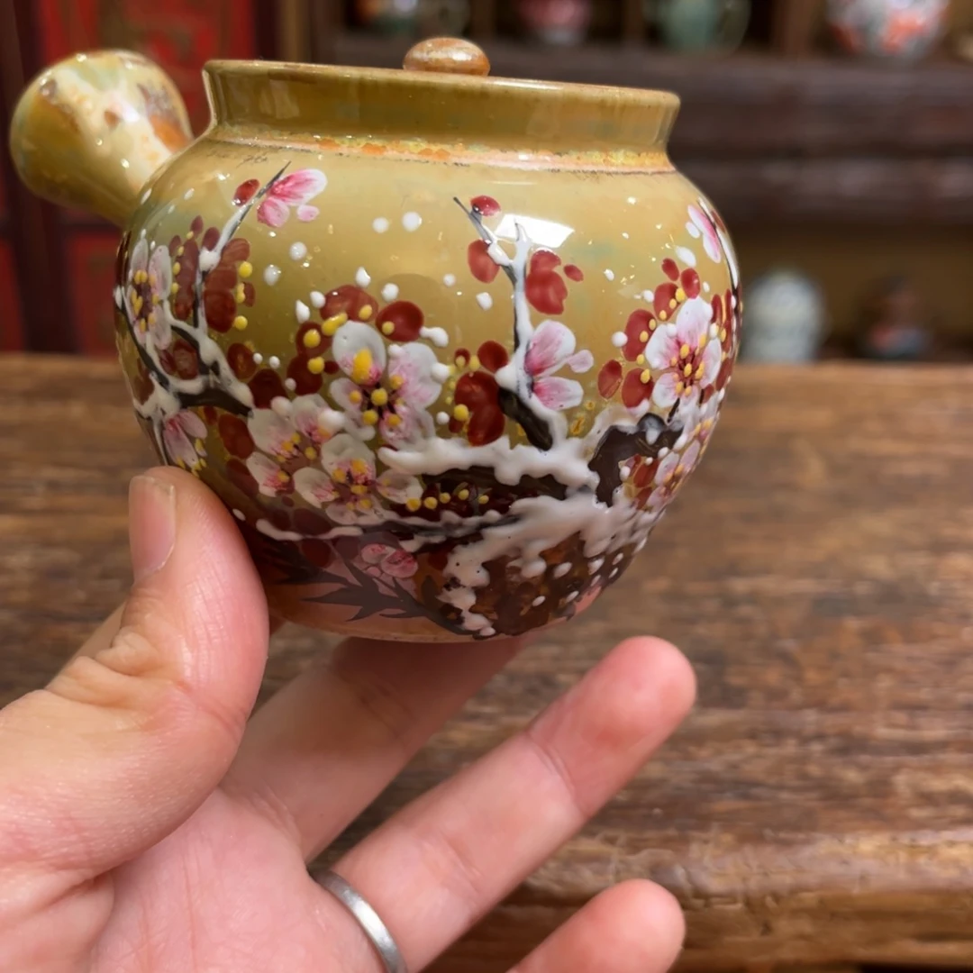 半***在柴烧手工手绘陶瓷