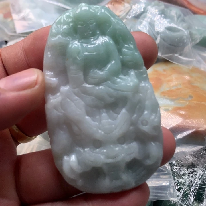 翡翠未镶嵌颈饰保真天然a货翡翠