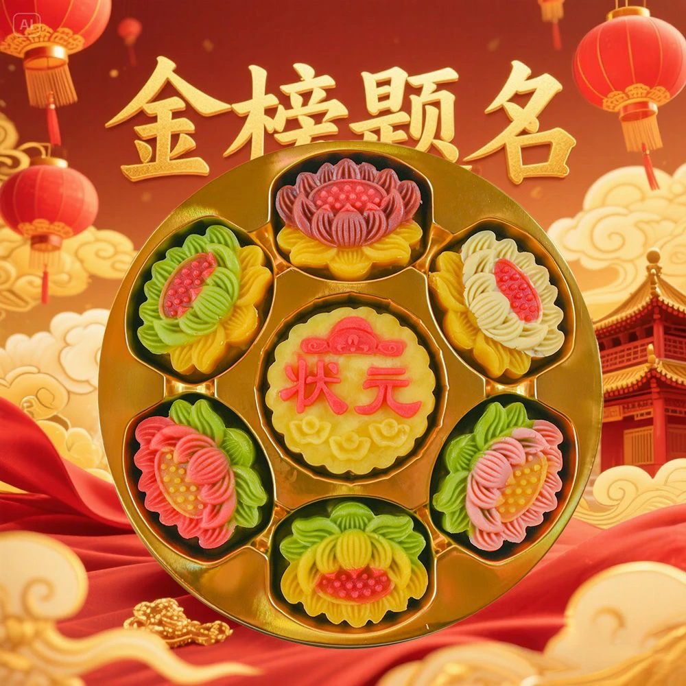 【金榜题名 事业顺利】考试试顺利事业旺旺纯素供果祈福糕点