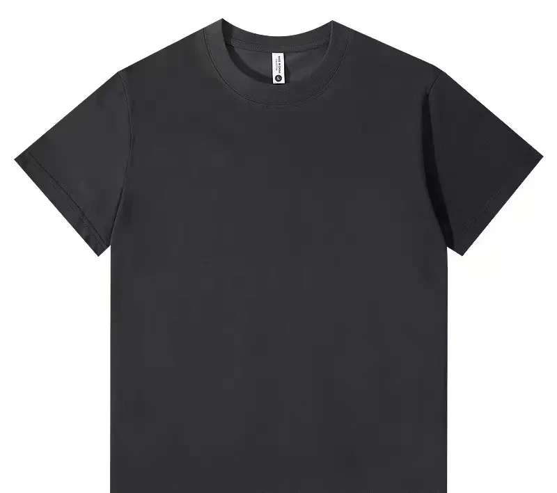 2025新款棉加索罗娜重磅t恤正肩宽松时尚纯色基础休闲短袖打底衫