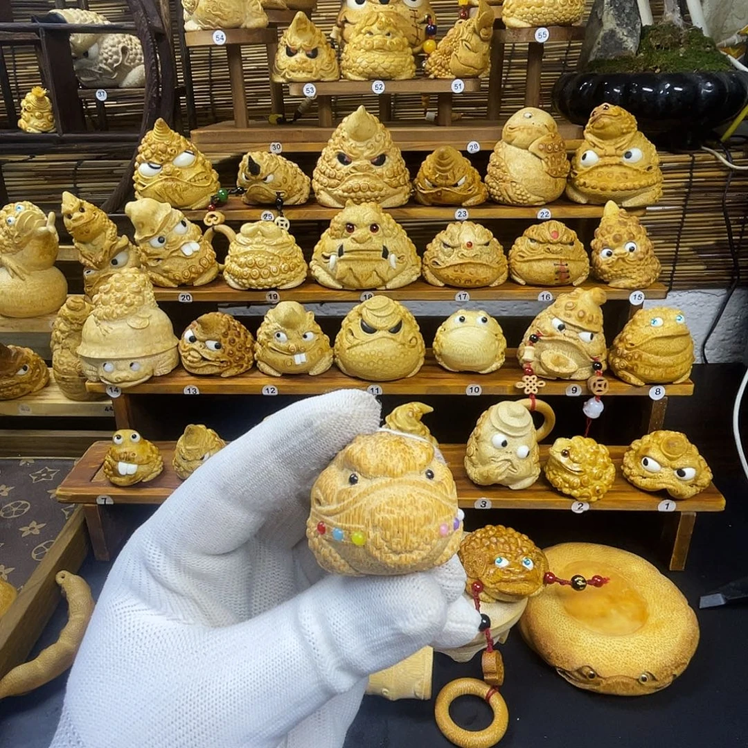 竹个性文玩竹雕金蟾