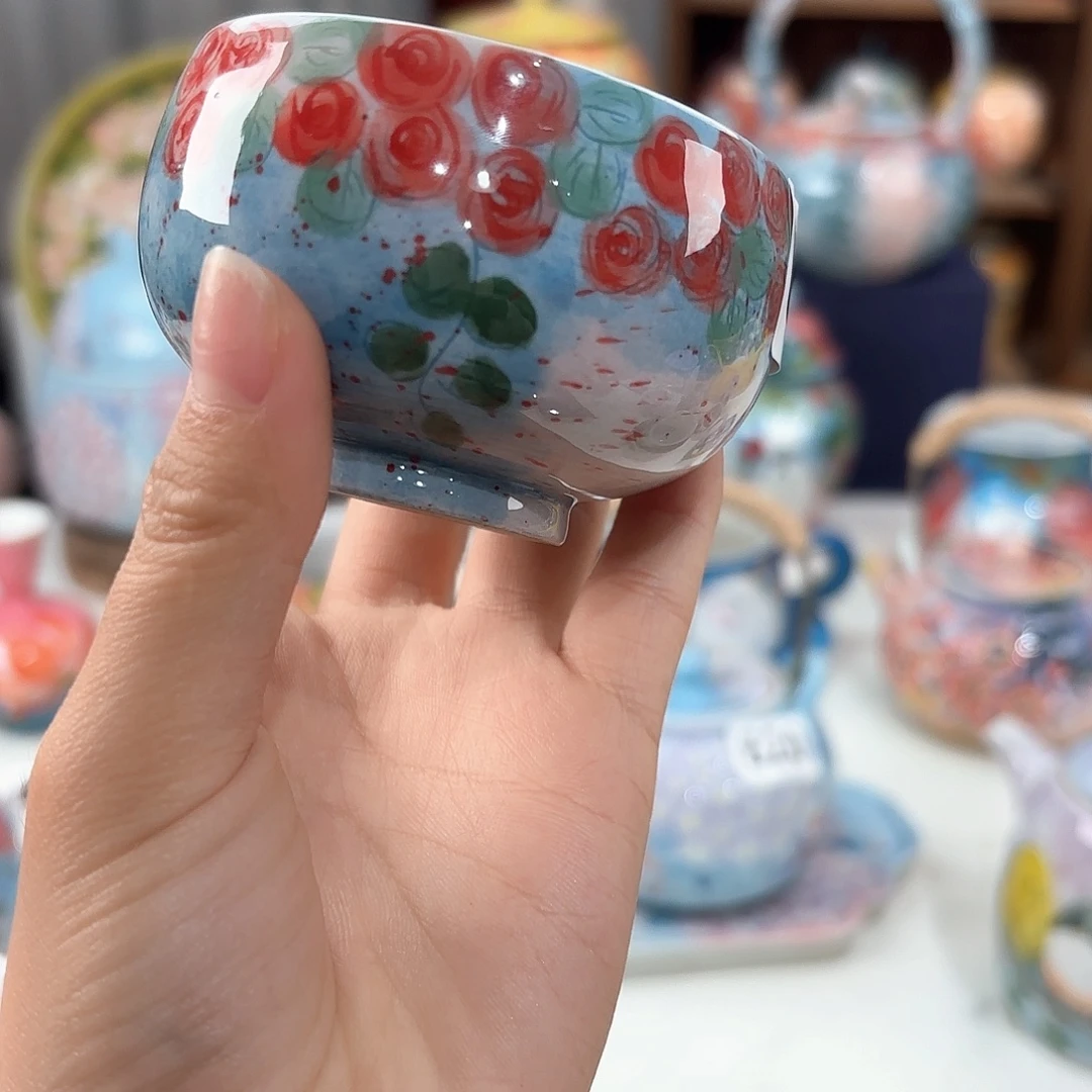 景德镇手绘高温釉下彩陶瓷茶具