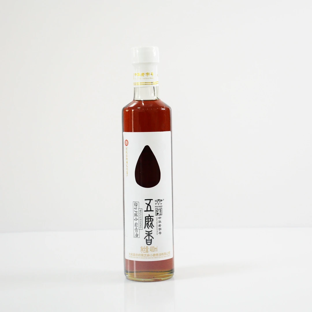 中华老字号大名五鹿香白芝麻小磨香油400ml水代法工艺