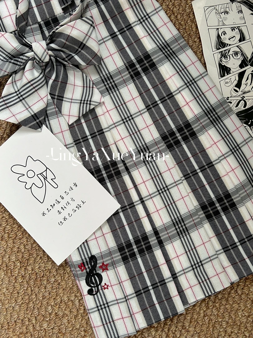 铃芽学院【音琴谱】原创正版jk格裙高腰显瘦半身裙日系学院风短裙