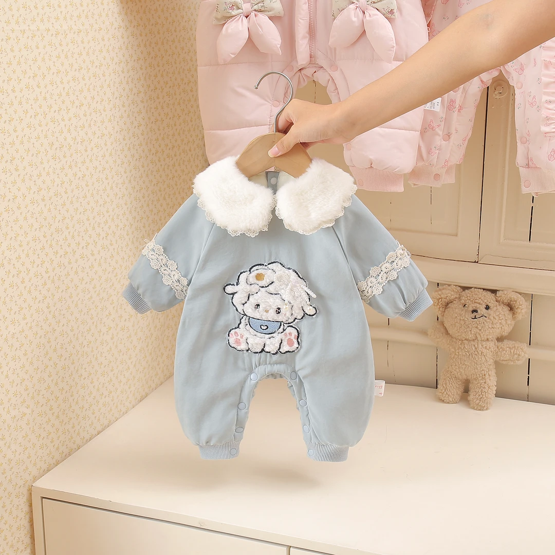 拉链哈衣冬装冬季斜襟单排扣春秋秋冬爬服