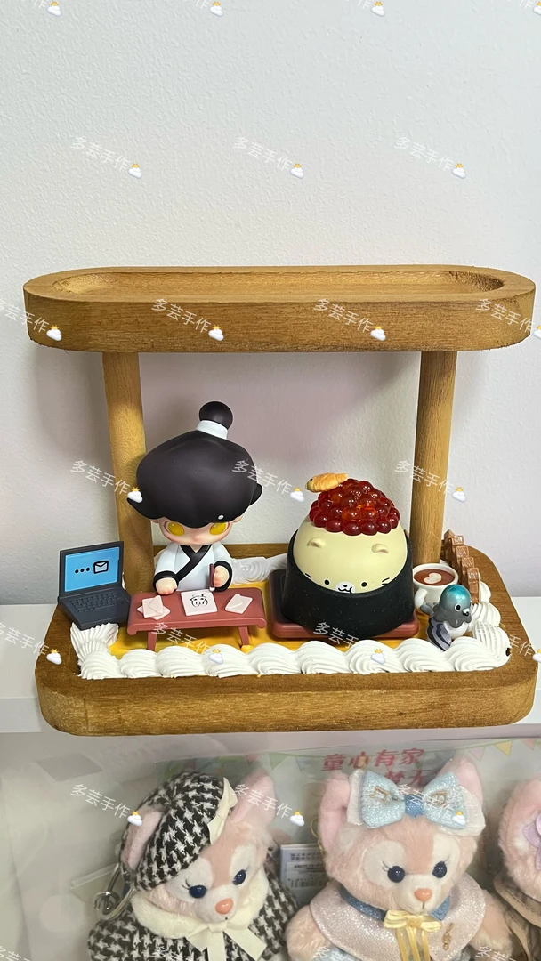 奶油胶手工diy造景玄关置物架支架创意实用家居好物盲盒娃娃潮玩