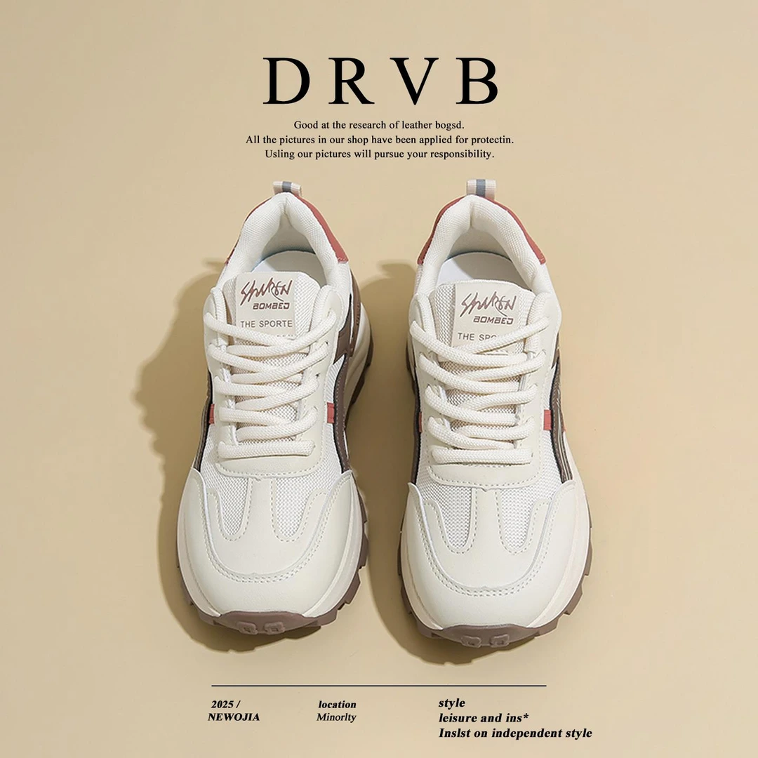 【DR官方正品】阔腿裤必备！女鞋踩屎感网面运动鞋女2025春秋新款百