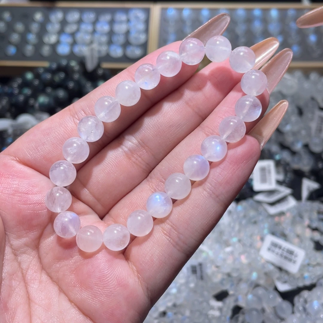 长石手链未镶嵌蓝月光手链8.6mm