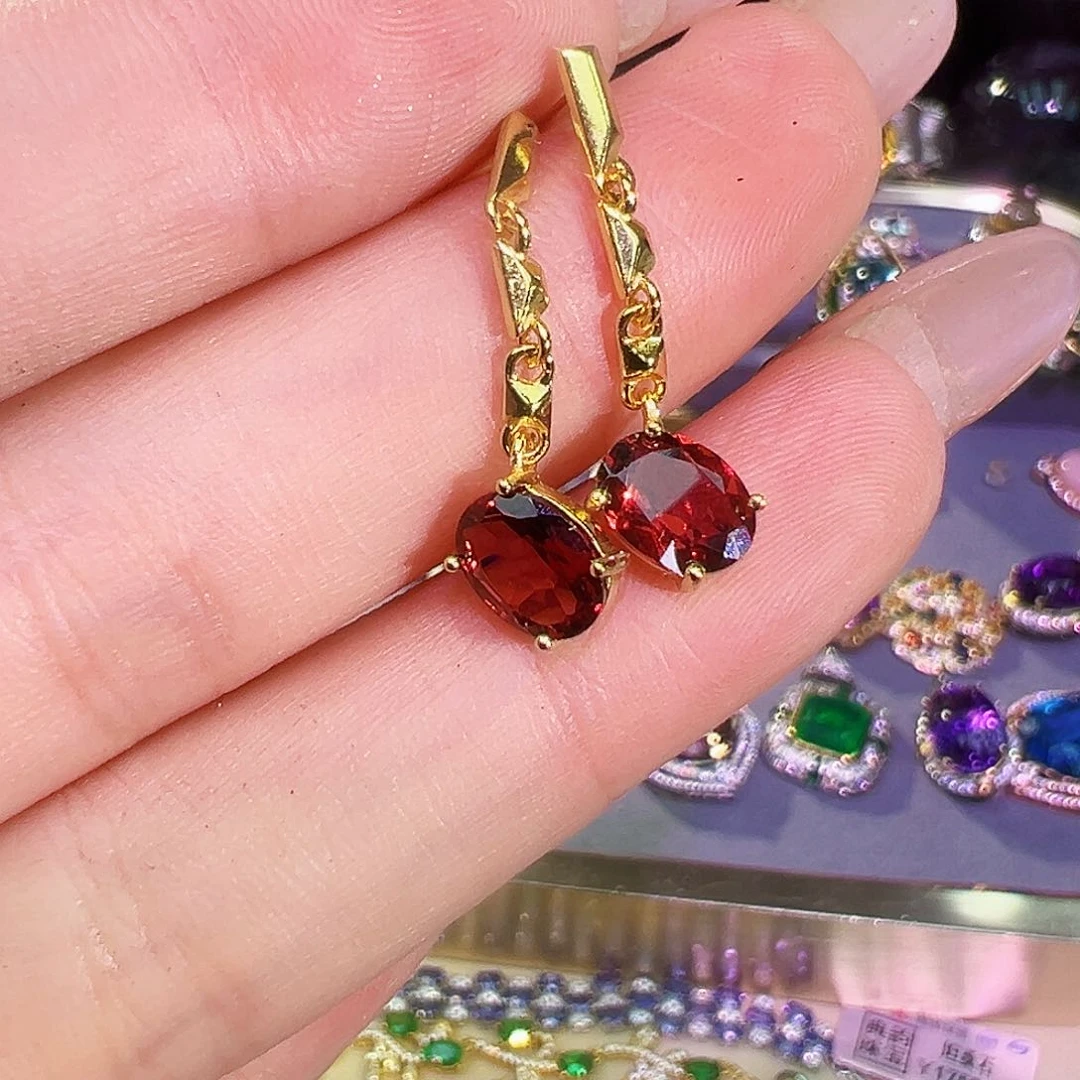 银S925镶嵌石榴石榴石