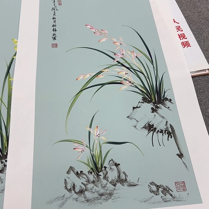 夢***唐国画国画立体兰花