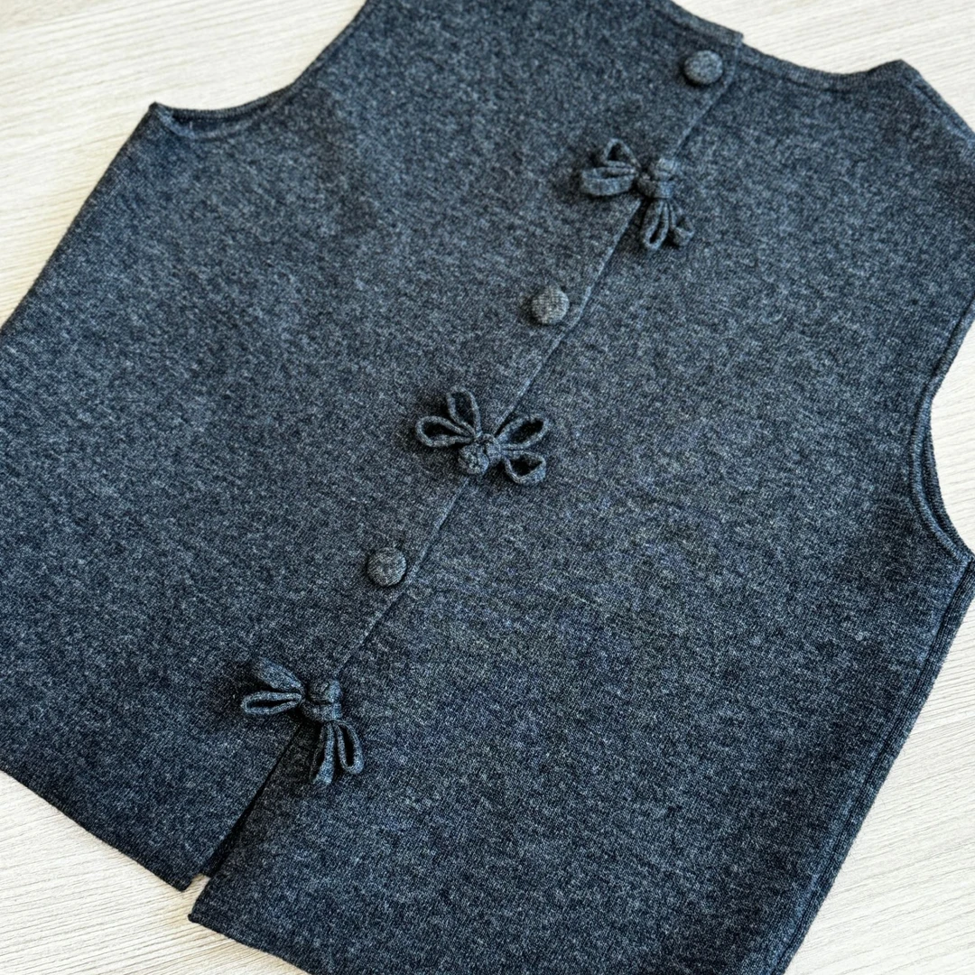 复古女休闲薄款马夹针织常规气质常规款秋冬夏季中国风牛A01-109