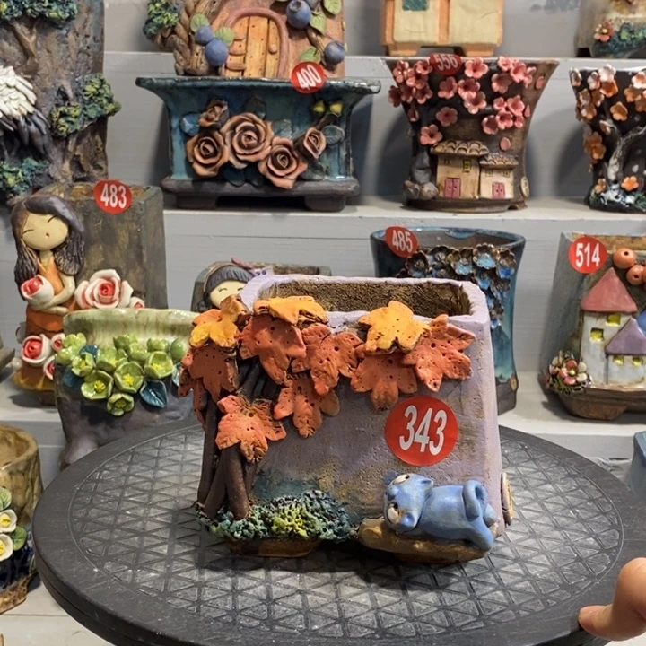 343 号陶然花器手工花盆