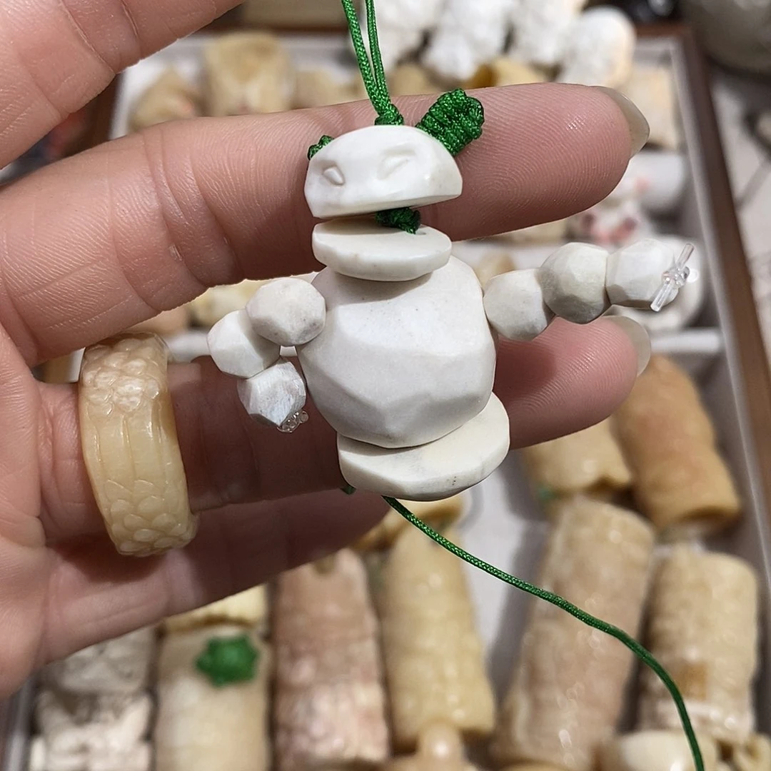 鹿骨把件可****力14号鹿角配饰