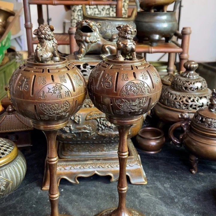 *️*铜器工艺品摆件香炉摆件