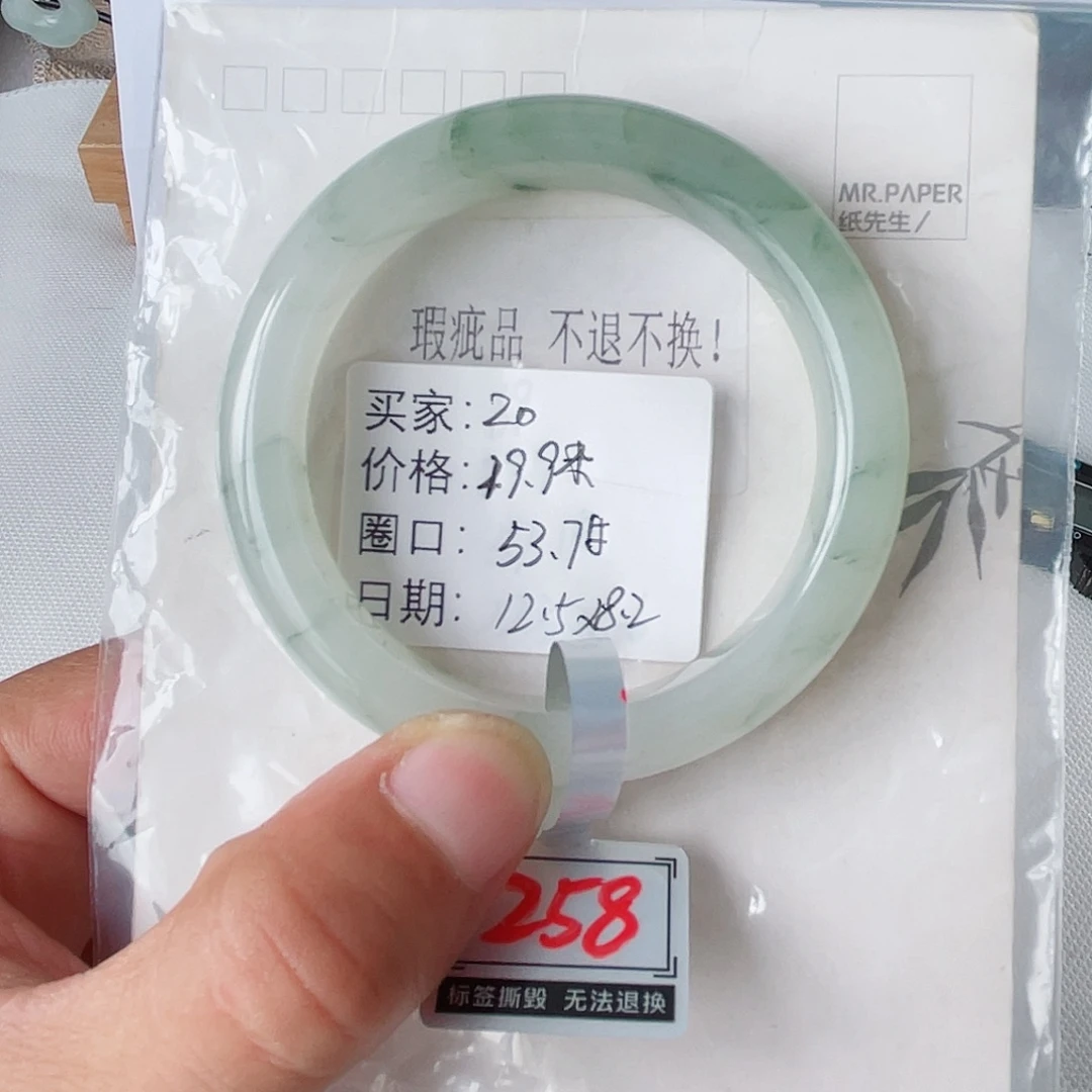 未镶嵌手镯石英质玉（天山翠）19.9