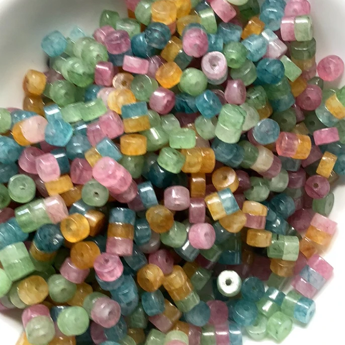 鸿福珠宝～ M540 碧玺直切2*4mm50颗4.9元