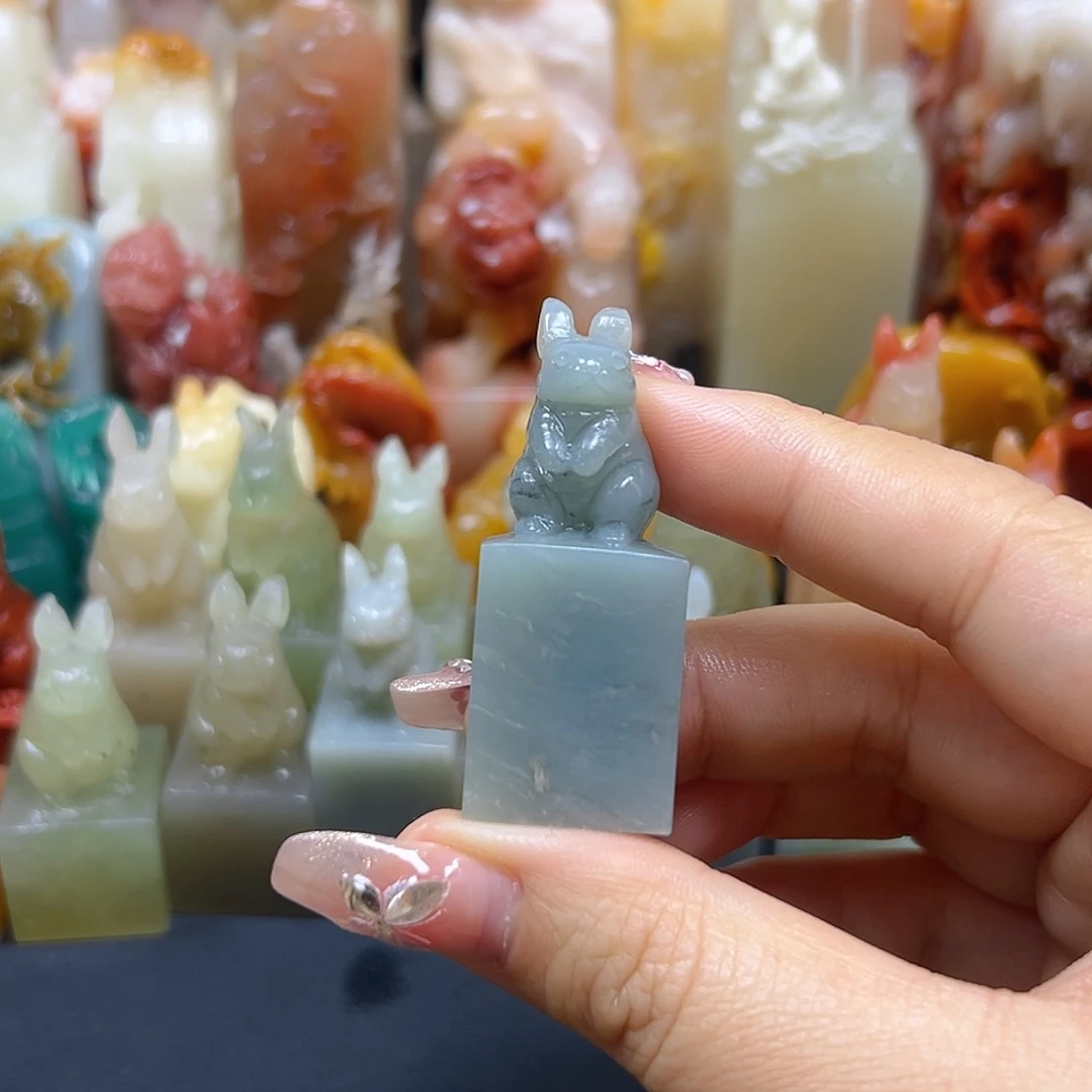 寿山石宇*染印章雕刻工艺