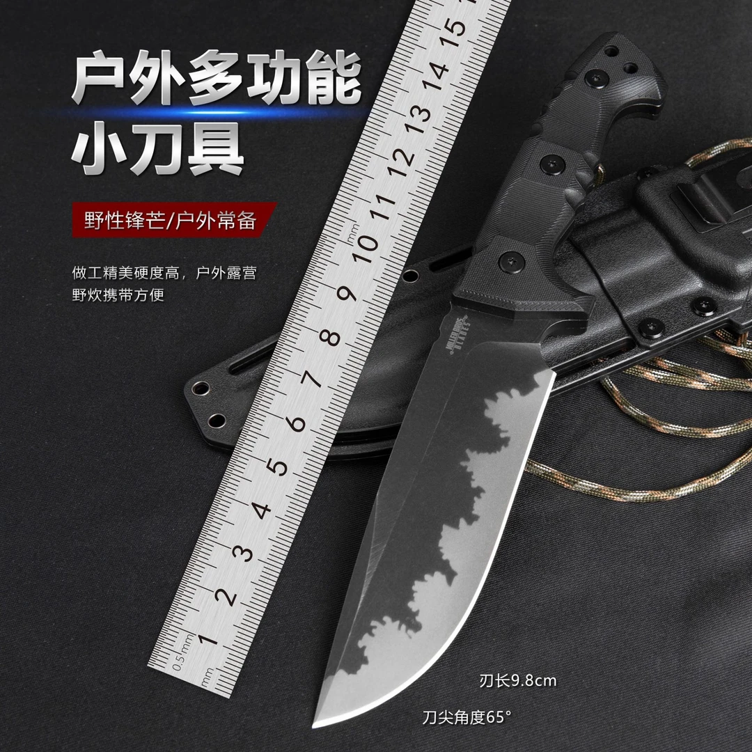 定制高硬度户外刀野营战术刀便携户外求生刀一体龙骨户外直刀